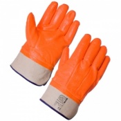 Supertouch Thermal PVC Hi Vis Safety Cuff Gloves 23463