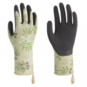 Towa Luminus TOW508 Olive-Patterned Premium Nitrile-Coated Gardening Gloves