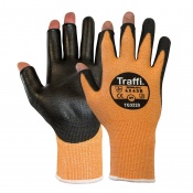 TraffiGlove TG3220 Cut Level B Exposed Fingertips Grip Gloves