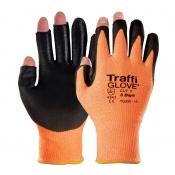 TraffiGlove TG350 3 Digit Polyurethane Cut Level 3 Handling Gloves