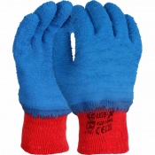 UCi LGB-X Medium-Weight Latex-Coated Grip Gloves (Blue/Red)