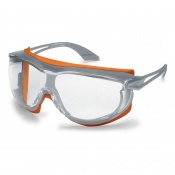 Uvex Skyguard NT Orange Framed Clear Glasses 9175-275