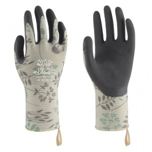Towa Luminus TOW507 Herb-Patterned Premium Nitrile-Coated Gardening Gloves