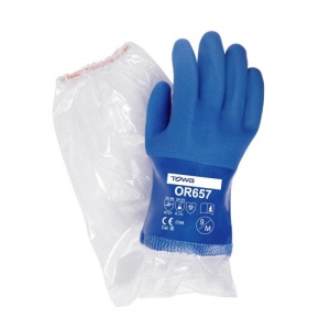 Towa OR657 60cm PVC-Coated Oil-Resistant Gloves and Sleeves