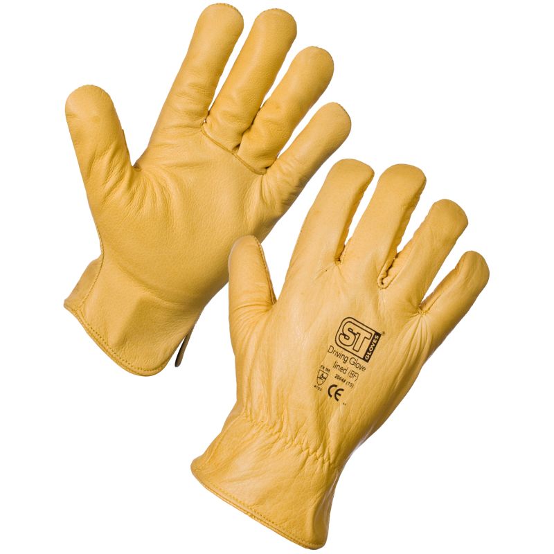 Supertouch Leather Driving Gloves with Full Fleece Lining 2064