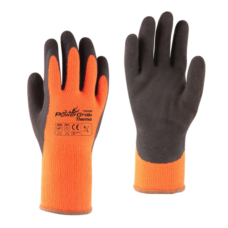Towa PowerGrab Thermo TOW335 Thermal-Lined Gloves with Orange Liner